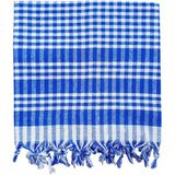 Mira Home 170 x 170 Pötikare Yer Sofra Bezi Piknik Masa Örtüsü Saçaklı - 170 x 170 cm - Mavi
