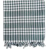 Mira Home 170 x 170 Pötikare Yer Sofra Bezi Piknik Masa Örtüsü Saçaklı - 170 x 170 cm - Yeşil