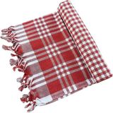 Mira Home 170x170 Piknik Masa Örtüsü Saçaklı Pötikare Yer Sofra Bezi