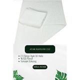 Mira Home 2 Li Ayak İzli Banyo Ayak Havlusu %100 Pamuklu Renkli 50x70 Cm Menom Beyaz Çok Renkli