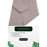Mira Home 2 Li Ayak İzli Banyo Ayak Havlusu %100 Pamuklu Renkli 50x70 Cm Menom Mürdüm Çok Renkli