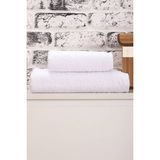 Mira Home 2 Parça Kadın / Erkek Banyo Duş Hamam Havlu Seti 90X150 cm Pamuklu - Beyaz - 90 x 150 cm