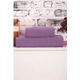 Mira Home 2 Parça Kadın/Erkek Banyo Duş Hamam Havlu Seti 90x150 Cm%100 Pamuklu Mor