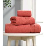 Mira Home 3 Lü Banyo Havlusu Seti Pamuklu Ritim Kiremit - Standart - Çok Renkli