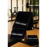 Mira Home 3 Lü Spor Fitness Havlusu 30x100 %100 Pamuklu Siyah - Beyaz