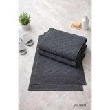 Mira Home 3lü Pamuklu Ayak Havlusu Seti Kabartma Desenli 50x70 Cm Antrasit