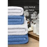 Mira Home 4 Lü Banyo Havlusu Takımı Soft Büyük Havlulu Pamuklu Havlu Seti 90X150 cm Beyaz - 90 x 150 cm - Mavi