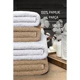 Mira Home 4 Lü Banyo Havlusu Takımı Soft Büyük Havlulu Pamuklu Havlu Seti 90x150 Cm Beyaz