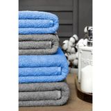 Mira Home 4 Lü Banyo Havlusu Takımı Soft Büyük Havlulu Pamuklu Havlu Seti 90X150 cm Gri - 90 x 150 cm - Mavi