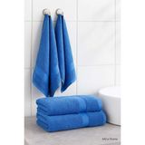 Mira Home 4 Parça Ekonomik Banyo Havlu Takımı &AMP;#37;100 Pamuklu Quickdry Mavi Mavi - Standart - Çok Renkli
