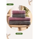 Mira Home 4 Parça Maral Battal %100 Pamuklu Banyo Havlu Takımı 90X160 cm - 90 x 150 cm - 50 x 90 cm - Antrasit