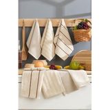 Mira Home 6 lı El Yüz Mutfak Havlusu Seti Sophia 30 X 50 Cm (Bej)