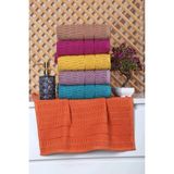 Mira Home 6 Lı Renkli El Yüz Pamuklu Jakarlı Havlu Seti 50 x 90 cm Platin - Standart - Çok Renkli