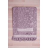 Mira Home Arden Mor %100 Pamuklu 90x150 cm 2 Parça Jakarlı Banyo Havlu Takımı