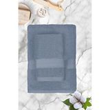 Mira Home Büyük Battal Boy 2'li Set Banyo Ve Hamam Havlusu %100 Pamuklu Denis İndigo Çok Renkli