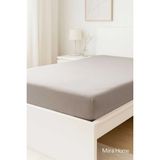 Mira Home Çift Kişilik Düz Penye %100 Pamuklu Lastikli Çarşaf 180X200 Newsheet Gri