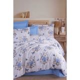 Mira Home Çift Kişilik Nevresim Takımı Pamuklu Mavi Kelebek - Çok Renkli - 100 x 100 cm
