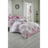Mira Home Çift Kişilik Ranforce Nevresim Takımı Pamuklu Şimal Pembe - 200 x 220 cm
