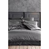 Mira Home Çift Kişilik Su Yollu Saten Nevresim Takımı Polycotton - Antrasit - 200 x 220 cm