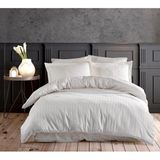 Mira Home Çift Kişilik Su Yollu Saten Polycotton Nevresim Takımı - Beyaz - 200 x 220 cm