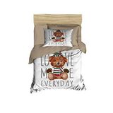 Mira Home Dijital Baskılı 3d Pamuklu Yenidoğan Bebek Nevresim Takımı Love Me Everyday Çok Renkli