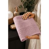 Mira Home El Yüz Havlusu 50X90 cm %100 Pamuk Kısmi Kadife Quadro Pembe - Çok Renkli - Standart