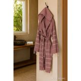 Mira Home Kapşonlu Kadın / Erkek Peştemal Bornoz Soft %100 Pamuklu Natural