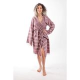 Mira Home Kapüşonlu Kadın / Erkek Peştemal Bornoz Soft %100 Pamuklu Natural - Bordo - 2XL