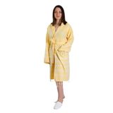 Mira Home Kapüşonlu Kadın / Erkek Peştemal Bornoz Soft %100 Pamuklu Natural Sarı S