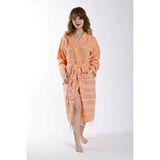 Mira Home Kapüşonlu Kadın / Erkek Peştemal Bornoz Soft %100 Pamuklu Natural - Somon