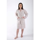 Mira Home Kapüşonlu Kadın / Erkek Peştemal Bornoz Soft %100 Pamuklu Natural