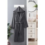 Mira Home Kapüşonlu Unisex Banyo Bornozu %100 Soft Pamuklu Antrasit - 2XL