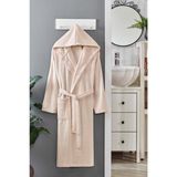 Mira Home Kapüşonlu Unisex Banyo Bornozu &AMP;#37;100 Soft Pamuklu Krem - S - M