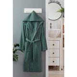 Mira Home Kapüşonlu Unisex Banyo Bornozu &AMP;#37;100 Soft Pamuklu Yeşil - 3XL