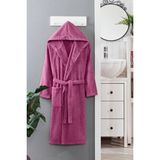 Mira Home Kapüşonlu Unisex Banyo Bornozu Soft Pamuklu - L - XL - Mürdüm