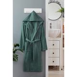 Mira Home Kapüşonlu Unisex Banyo Bornozu Soft Pamuklu - S - M - Yeşil
