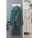 Mira Home Kapüşonlu Unisex Banyo Bornozu%100 Soft Pamuklu Yeşil 3XL