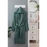 Mira Home Kapüşonlu Unisex Banyo Bornozu%100 Soft Pamuklu Yeşil S-M
