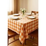 Mira Home Kareli Masa Örtüsü Sofra Bezi 160x160 Cm Happytime Turuncu Çok Renkli