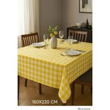 Mira Home Kareli Masa Örtüsü Sofra Bezi 160X220 cm Rustik - Sarı - 160 x 220 cm