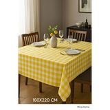 Mira Home Kareli Masa Örtüsü Sofra Bezi 160x220 Cm Rustik Sarı Çok Renkli
