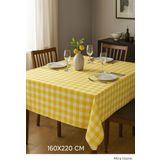 Mira Home Kareli Masa Örtüsü Sofra Bezi 160X220 Cm Rustik