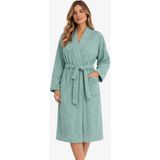 Mira Home Kimono Yaka Unisex Pamuklu Tek Kişilik Bornoz Yeşil - S - M - Çok Renkli