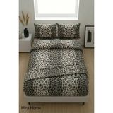 Mira Home Leopar Desenli Pamuklu Lastikli Çarşaflı Battal Boy Nevresim Takımı (180X200 Cm) - Çok Renkli - Standart