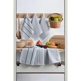 Mira Home Luna 6'lı 30x50 cm %100 Pamuklu Açık Gri Naturel Mutfak Havlu Seti