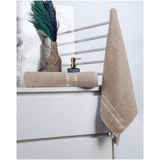 Mira Home Pamuk 2 Parça Kadın/Erkek Banyo Duş Hamam Havlu Seti 90x150 Cm - 90 x 150 cm - Bej