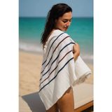 Mira Home Peştemal Plaj Havlusu %100 Pamuklu 70x150 Cm Beyaz Waves