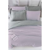 Mira Home Pudra Gri Mint Gri 180 x 200 cm Pamuklu Çift Kişilik Lastikli Çarşaflı Nevresim Takımı