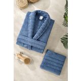 Mira Home Soft Elegance Banyo Tek Kişilik Bornoz Takımı %100 Pamuklu
