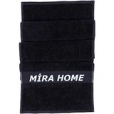 Mira Home Spor Havlusu Fitness Yumuşak Sporcu Havlu 100 Pamuklu 30X100 cm - 30 x 100 cm - Siyah